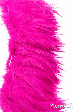 Franje haan - lengte veren 10-15 cm - fuchsia